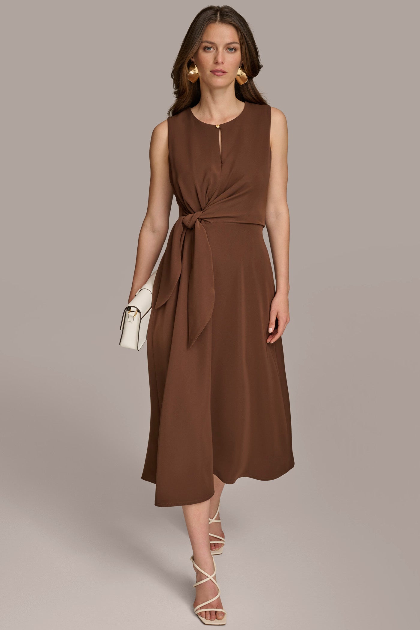 (image for) ENVIRONMENTALLY FRIENDLY SIDE TIE MIDI DRESS